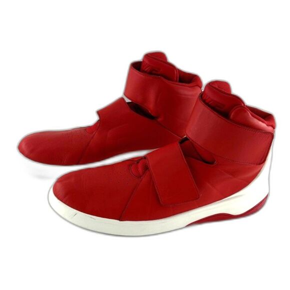 Nike's Marxman Sneakers University Red Leather Tops Sz-13 Hook & Loop Closures - Picture 8 of 11